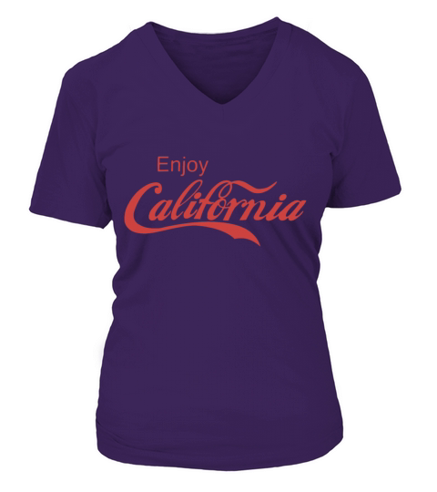 Enjoy California White Coca Cola Like Coke Republi Women's V-Neck T-shirt