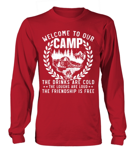 Camping Tent Beer Welcome To Our Men's Long Sleeve