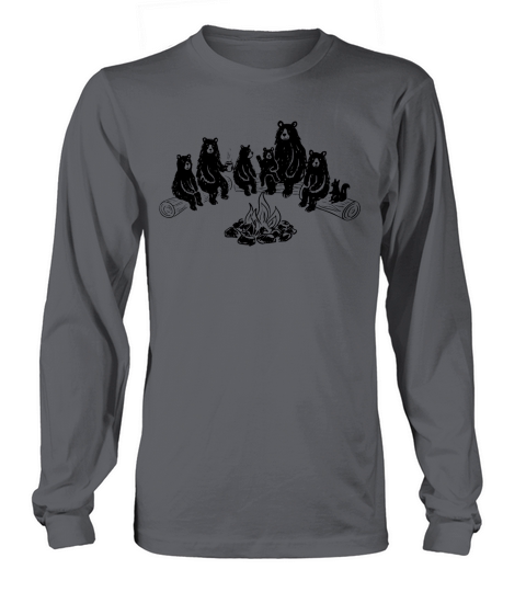 A family of bears by the fire Women's Long Sleeve
