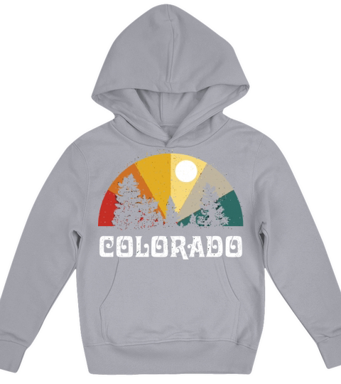 Colorado Vintage Sunset Outdoors Hiking Souvenir Kids Hoodie