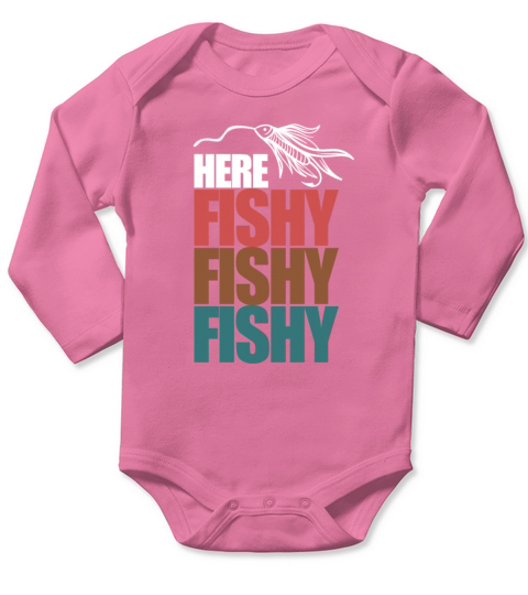 Fishing Fish Long Sleeve Baby One-Piece