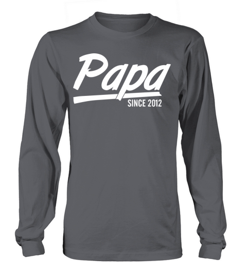 Papa since 2012 Men's Long Sleeve