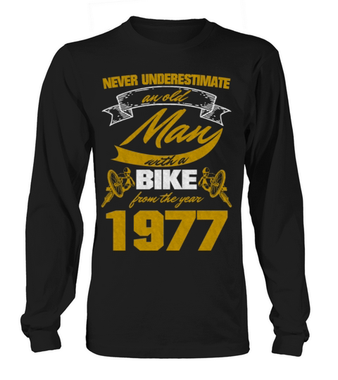 Cyclist 1977 Born Birthday Old Man Women's Long Sleeve