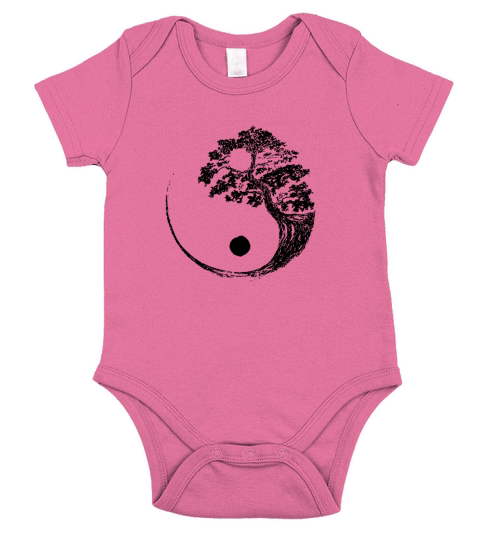 Yin Yang Bonsai Tree Japanese Short Sleeve Baby One-Piece