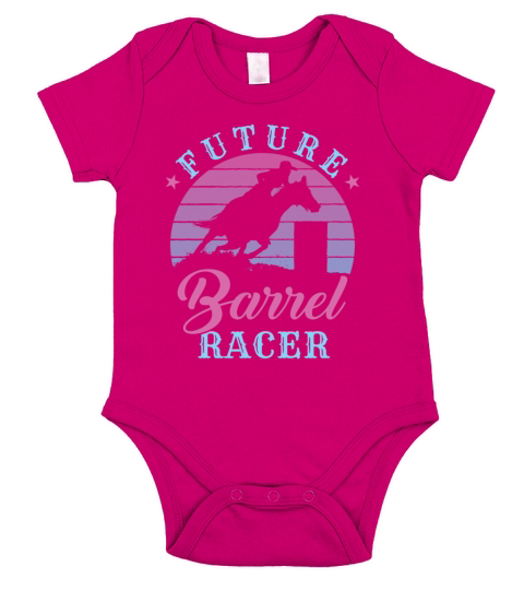 Future Barrel Racer Cute Cowgirl Barrel Racing Short Sleeve Baby One-Piece
