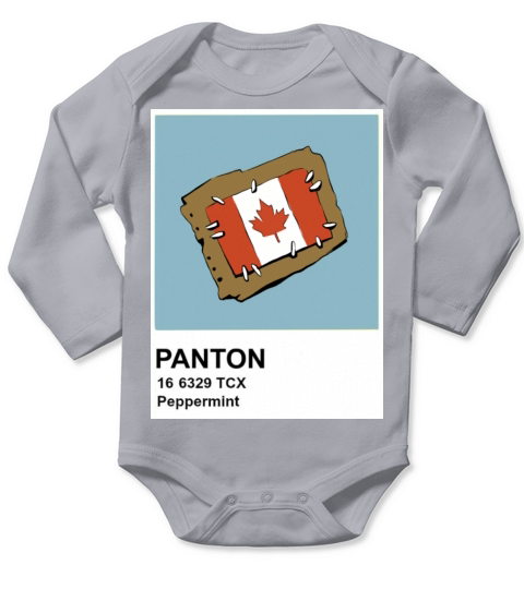 Canada Flag Instax Long Sleeve Baby One-Piece