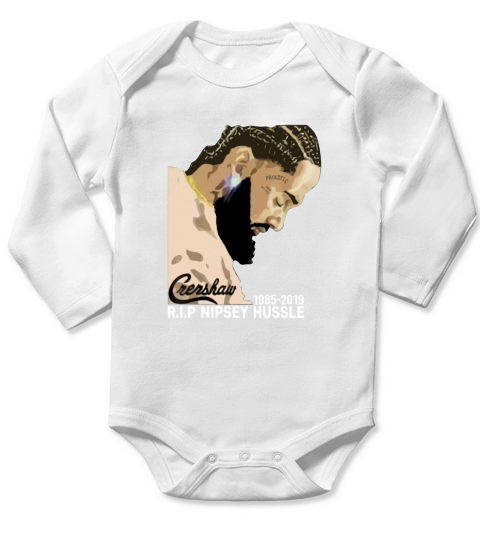 Nipsey Hussle Respect Him Crenshaw Long Sleeve Baby One-Piece