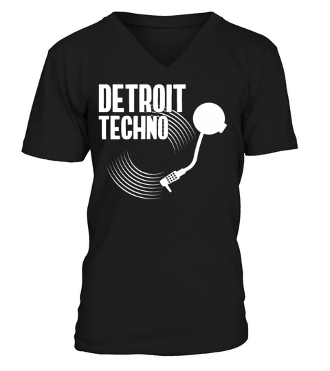 Detroit Techno House Music Festival Dancing EDM Men's V-Neck T-shirt