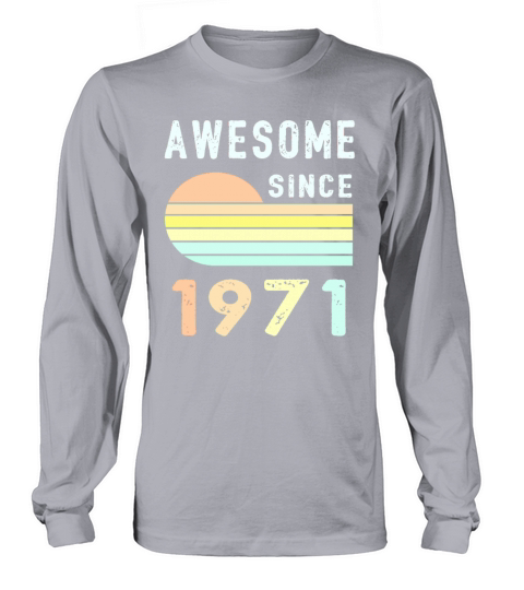 1971 Birthday Retro Vintage Gift dad Long sleeved Unisex