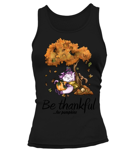 Thanksgiving festival cuddly unicorn under tree Women's Tank Top