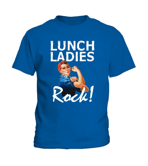 Retro Lunch Ladies Rock Funny Lunch Lady Quad Back to School Kids T-Shirt