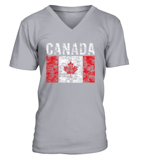 Canada flag vintage Men's V-Neck T-shirt