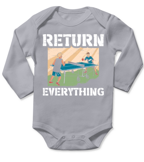 Table Tennis Ping Pong Return Everything Long Sleeve Baby One-Piece