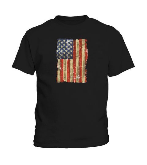 12 Vintage Distress US Flag 8 Kids T-Shirt