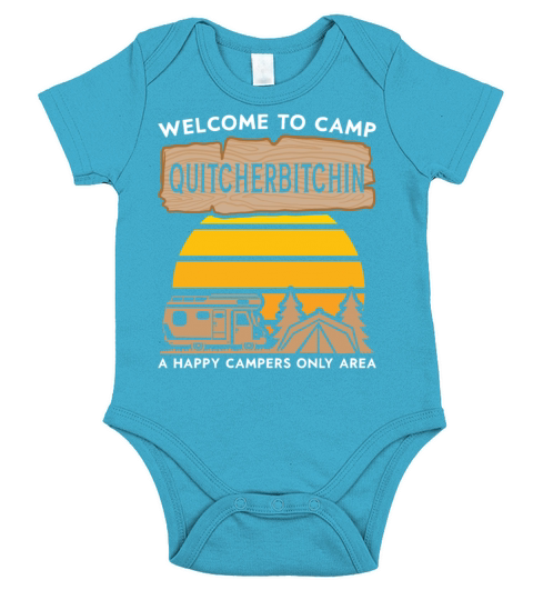 Camping Motorhome Welcome To Camp Short Sleeve Baby One-Piece