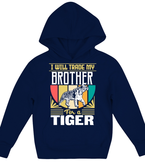 Tiger Jungle predatory cat gift idea Kids Hoodie