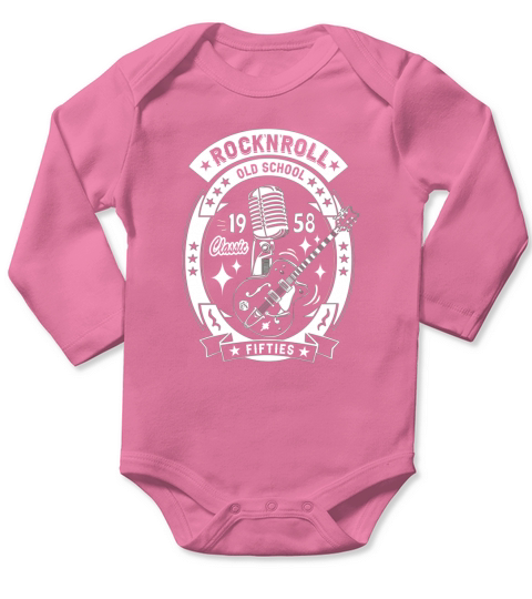 Rockabilly Vintage 1950s Sock Hop Dance Swing Doo Wop 50s Long Sleeve Baby One-Piece