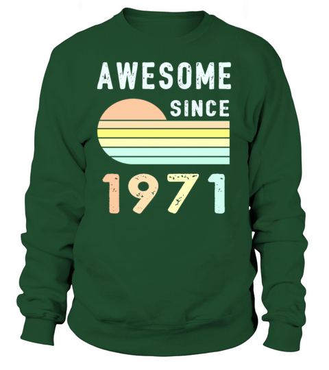1971 Birthday Retro Vintage Gift dad Women's Sweatshirt