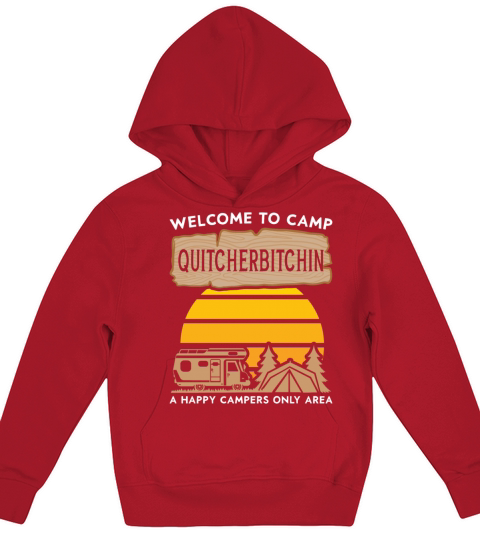 Camping Motorhome Welcome To Camp Kids Hoodie
