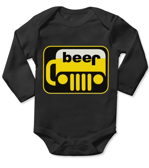 beer and jeep Long Sleeve Baby One-Piece