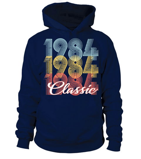 Classic Vintage 37th birthday Shirt Born In 1984 Men's Hoodie