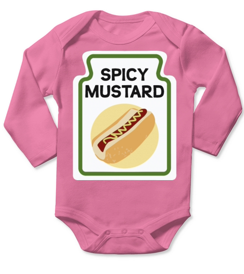 Spicy Mustard Shirt Halloween Costume Funny Party Long Sleeve Baby One-Piece