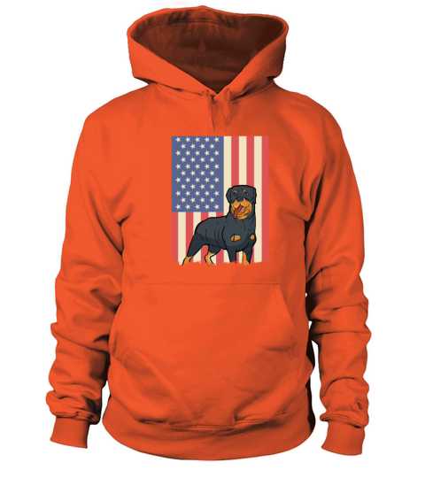 American Flag Rottie Patriotic Rottweiler Dog Gift Men's Hoodie