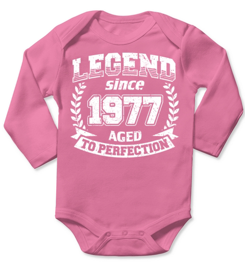 Vintage Legend Since 1977 Aged To Perfection Shirt Long Sleeve Baby One-Piece