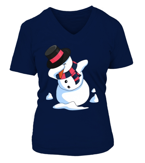 Dabbing Snowman Women's V-Neck T-shirt