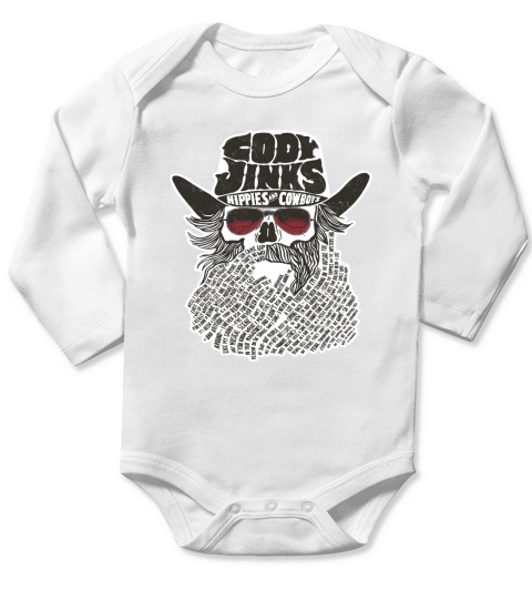 Cody Jinks Hippies And Cowboys Long Sleeve Baby One-Piece