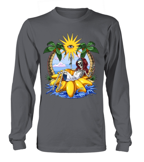 Hippie Skeleton Vacation Men's Long Sleeve