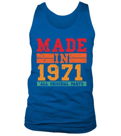 1971 Birthday Vintage Saying Men's Tank Top
