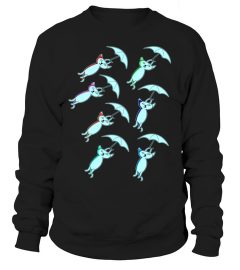 Cats Fly With The Umbrella Women's Sweatshirt