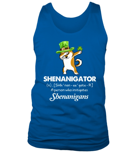 Dabbing Shiba Inu Shenanigator Definition Patricks Day Tank Top Unisex
