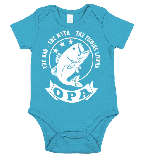 Opa The Fishing Legend Short Sleeve Baby One-Piece
