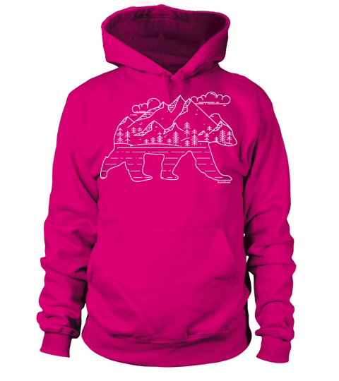 Outdoor Mountain Bear for Gay Bear Pride Camping Women's Hoodie
