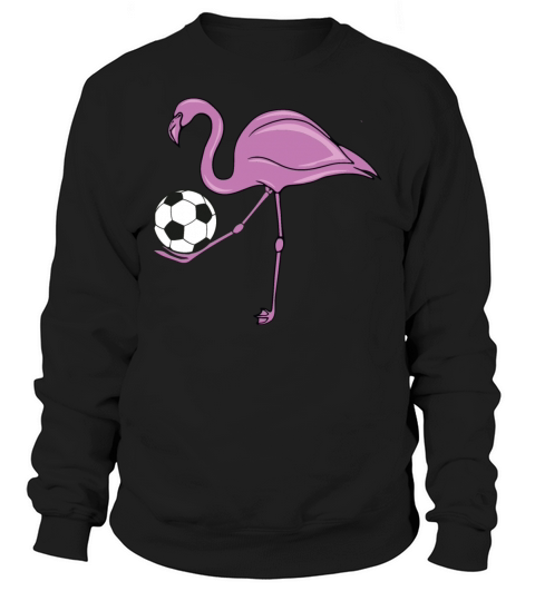 Funny Pink Soccer Flamingo Women's Sweatshirt