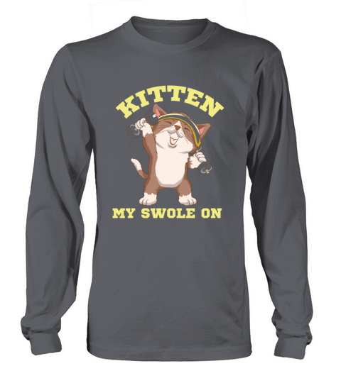 Workout Kitten My Swole On Dumbbell Cat Sport Gift Women's Long Sleeve