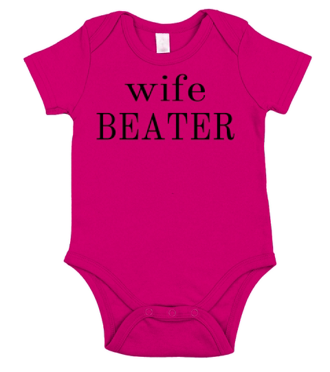 wife beater Short Sleeve Baby One-Piece