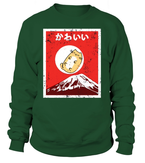 Vintage Japanese Cat Awesome Cute Black Cat Manga Women's Sweatshirt