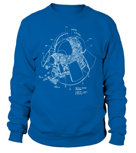 Darth Vader Helmet Blueprint Women's Sweatshirt