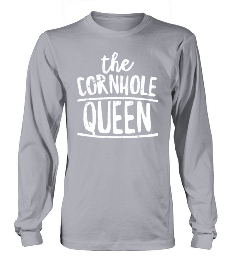 Cornhole Queen Funny Bean Bag Toss Gift 4th of Women's Long Sleeve