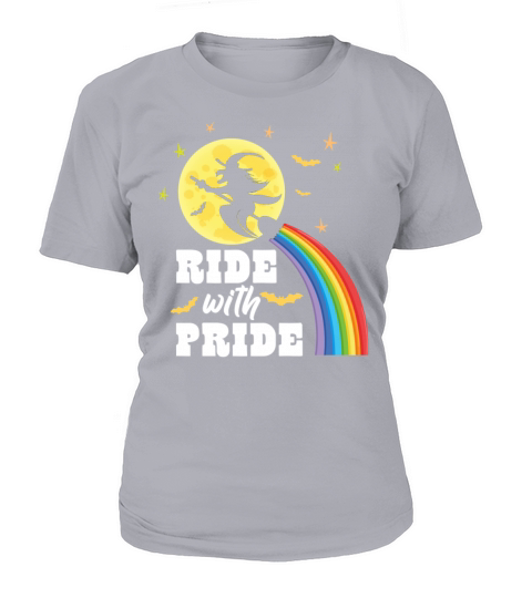 Ride WIth pride Funny Halloween Broomstick Women's T-Shirt