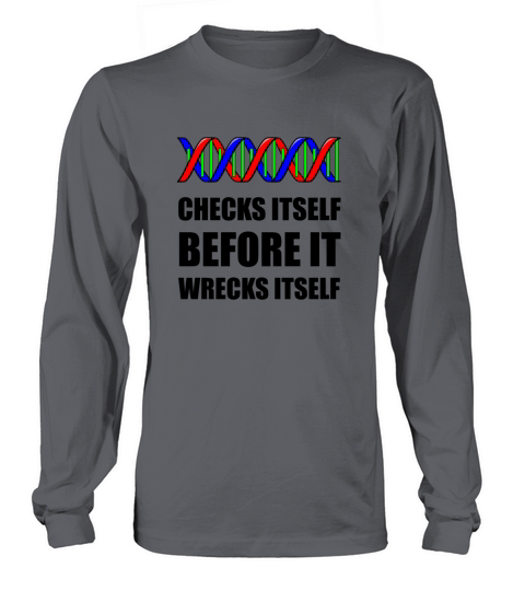 DNA Checks Wrecks Funny Women's Long Sleeve