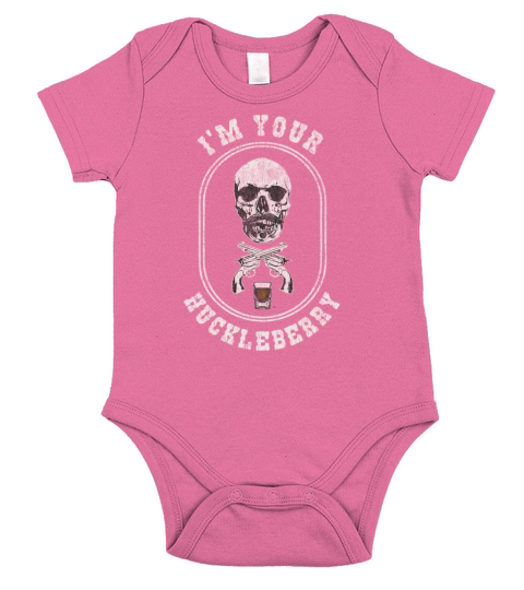 Im Your Huckleberry Doc Holiday Skull and Guns Short Sleeve Baby One-Piece