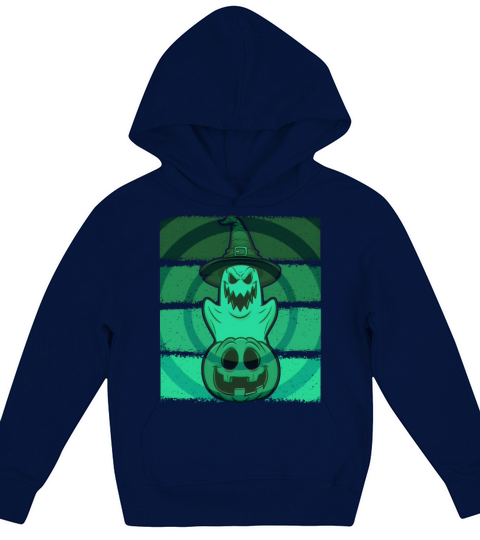 Halloween Ghost Pumpkin Funny horror Kids Hoodie