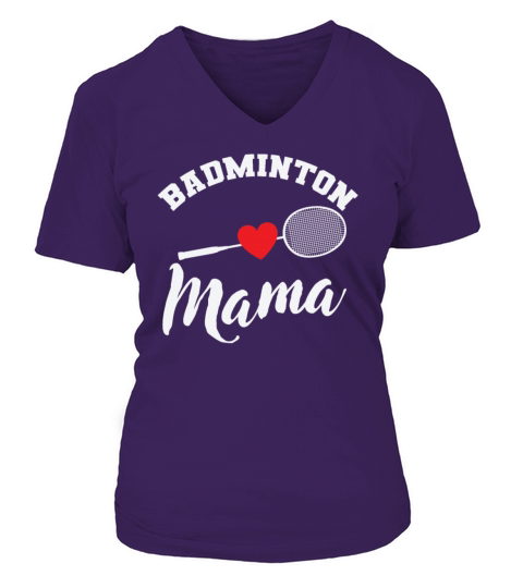 Badminton Mom Shuttlecock Racket Sport Women's V-Neck T-shirt