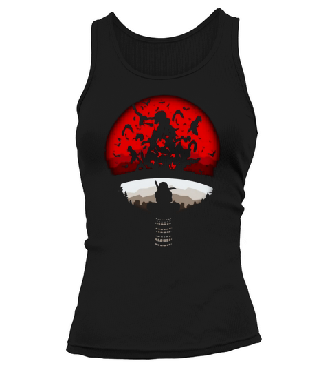 Itachi uchiha red moon naruto shirt Tank top Woman