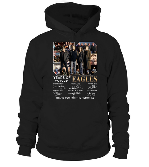 50 years of 1971 2021 Eagles signatures thank you for the memories Hoodie Unisex