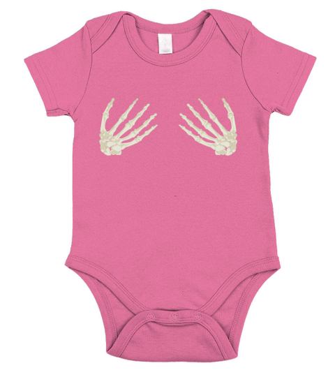 Skeleton Hand Bra Short Sleeve Baby One-Piece